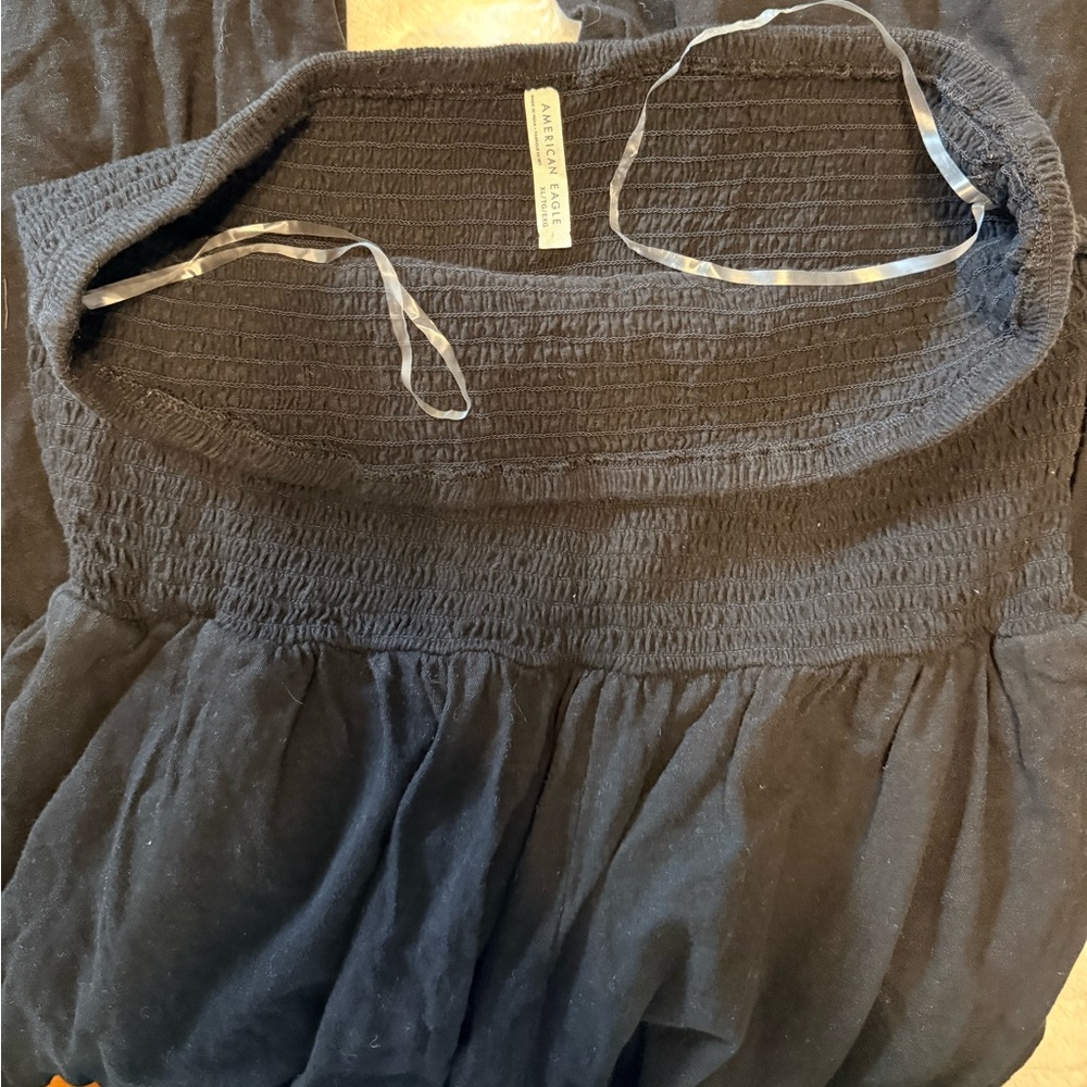 AE Black Smocked Jumpsuit
